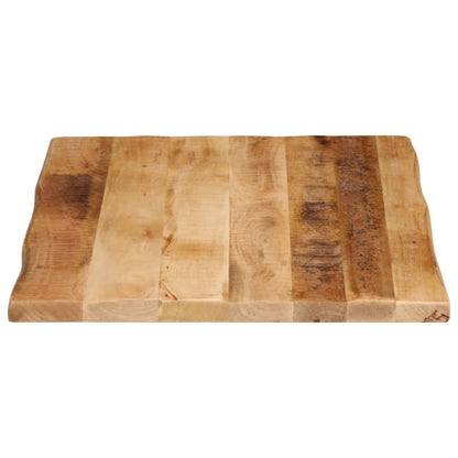 Table Top Live Edge 80x60x3.8 cm Solid Wood Rough Mango