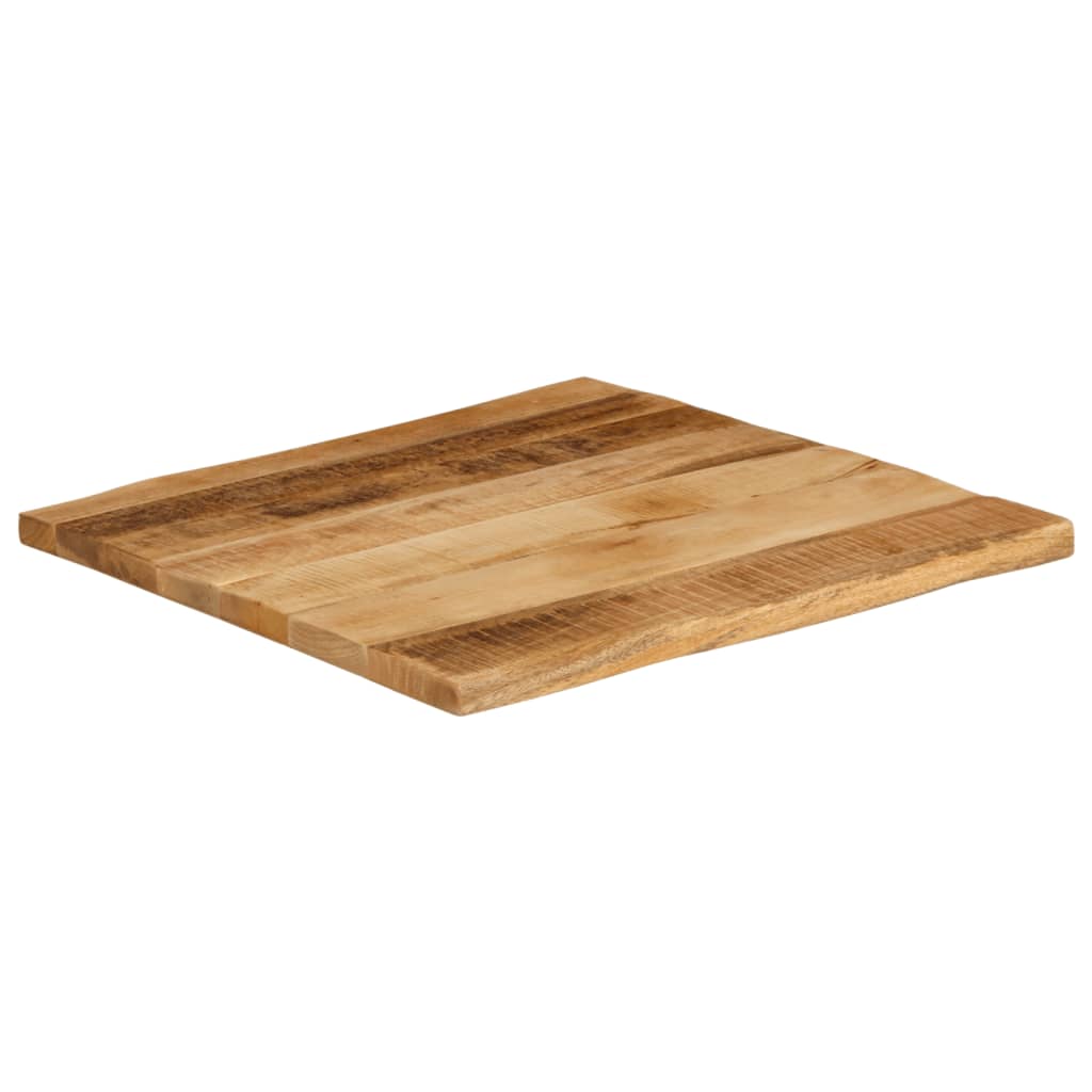 Table Top Live Edge 80x80x3.8 cm Solid Wood Rough Mango