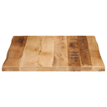 Table Top Live Edge 80x80x3.8 cm Solid Wood Rough Mango