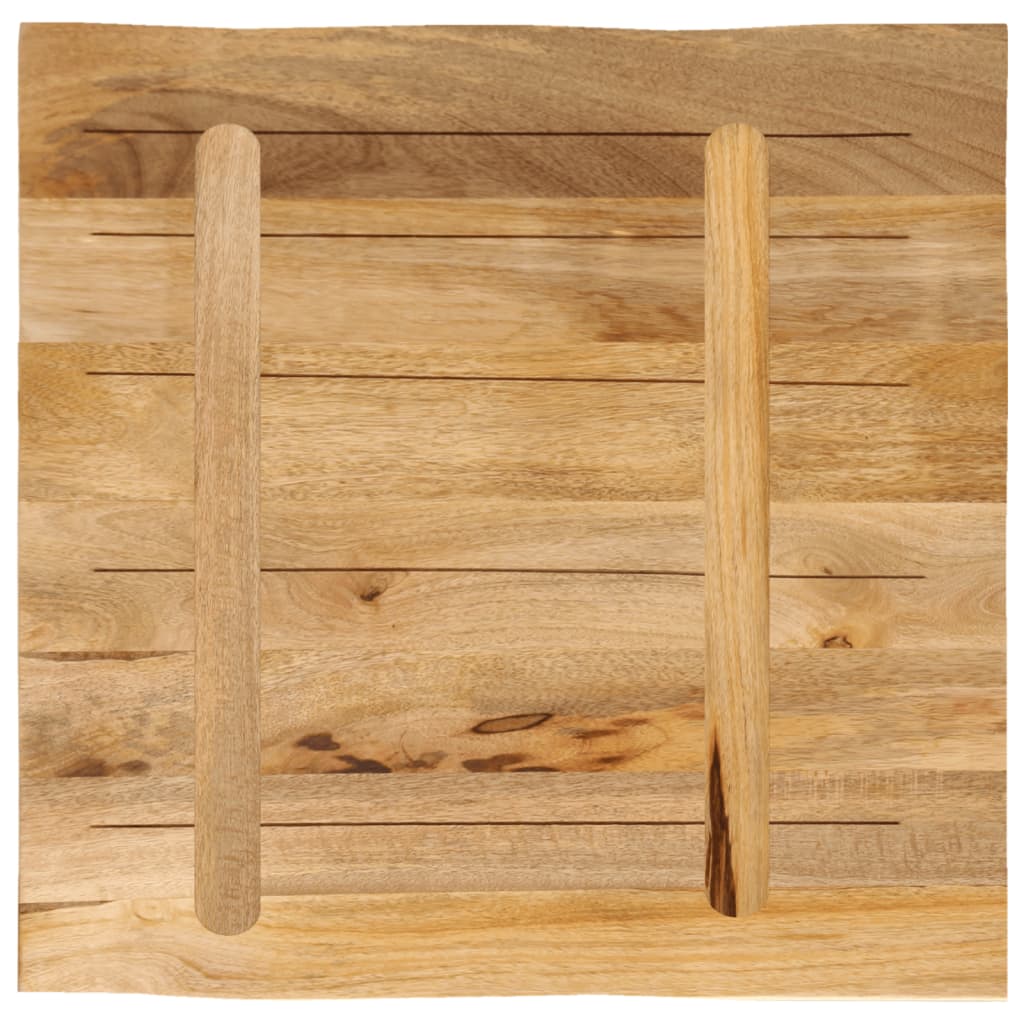Table Top Live Edge 80x80x3.8 cm Solid Wood Rough Mango