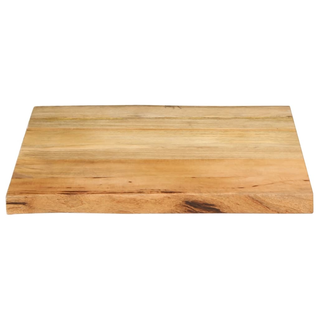 Table Top 80x80x2.5 cm Live Edge Solid Wood Mango