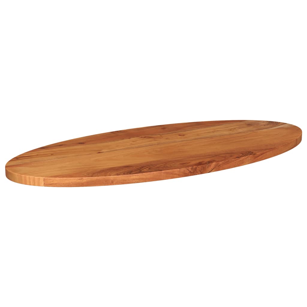 Table Top 80x40x2.5 cm Oval Solid Wood Acacia