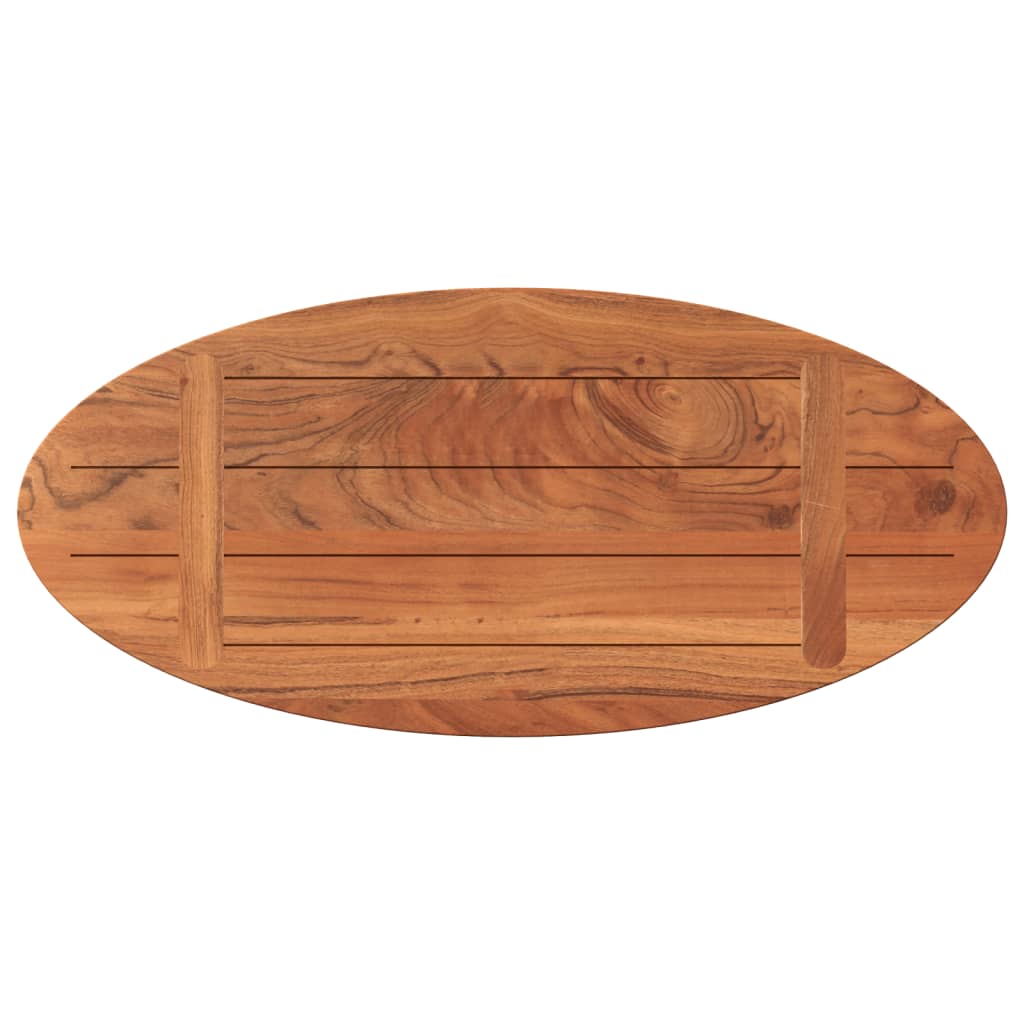 Table Top 80x40x2.5 cm Oval Solid Wood Acacia