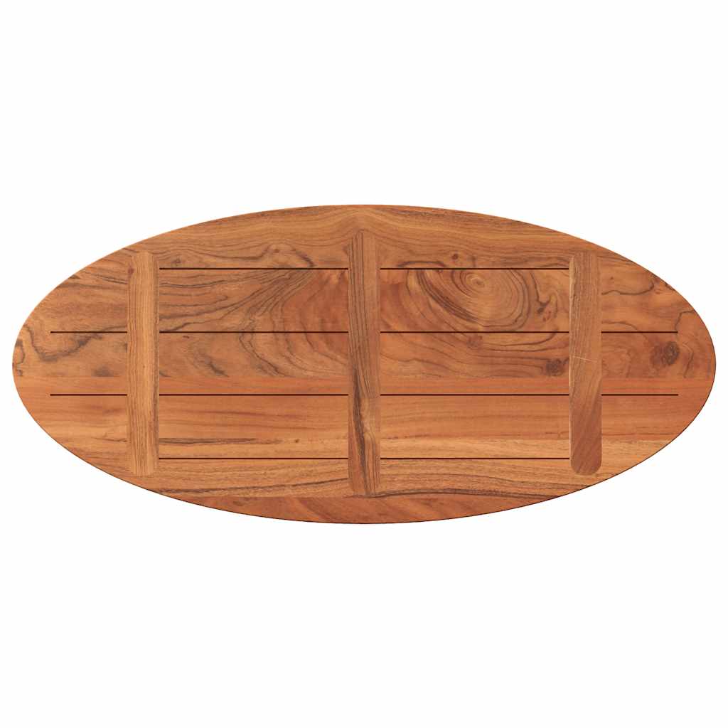 Table Top 90x40x3.8 cm Oval Solid Wood Acacia