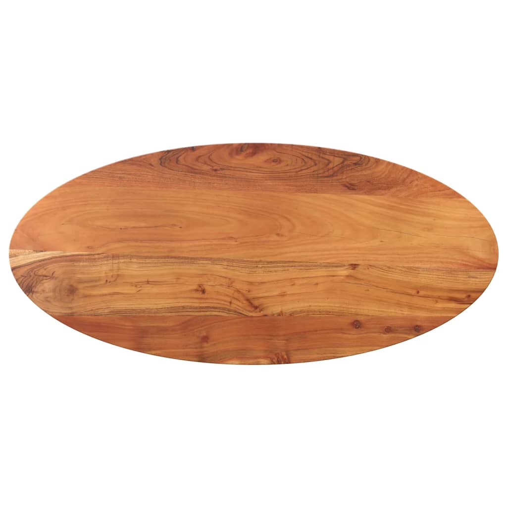 Table Top 110x50x3.8 cm Oval Solid Wood Acacia