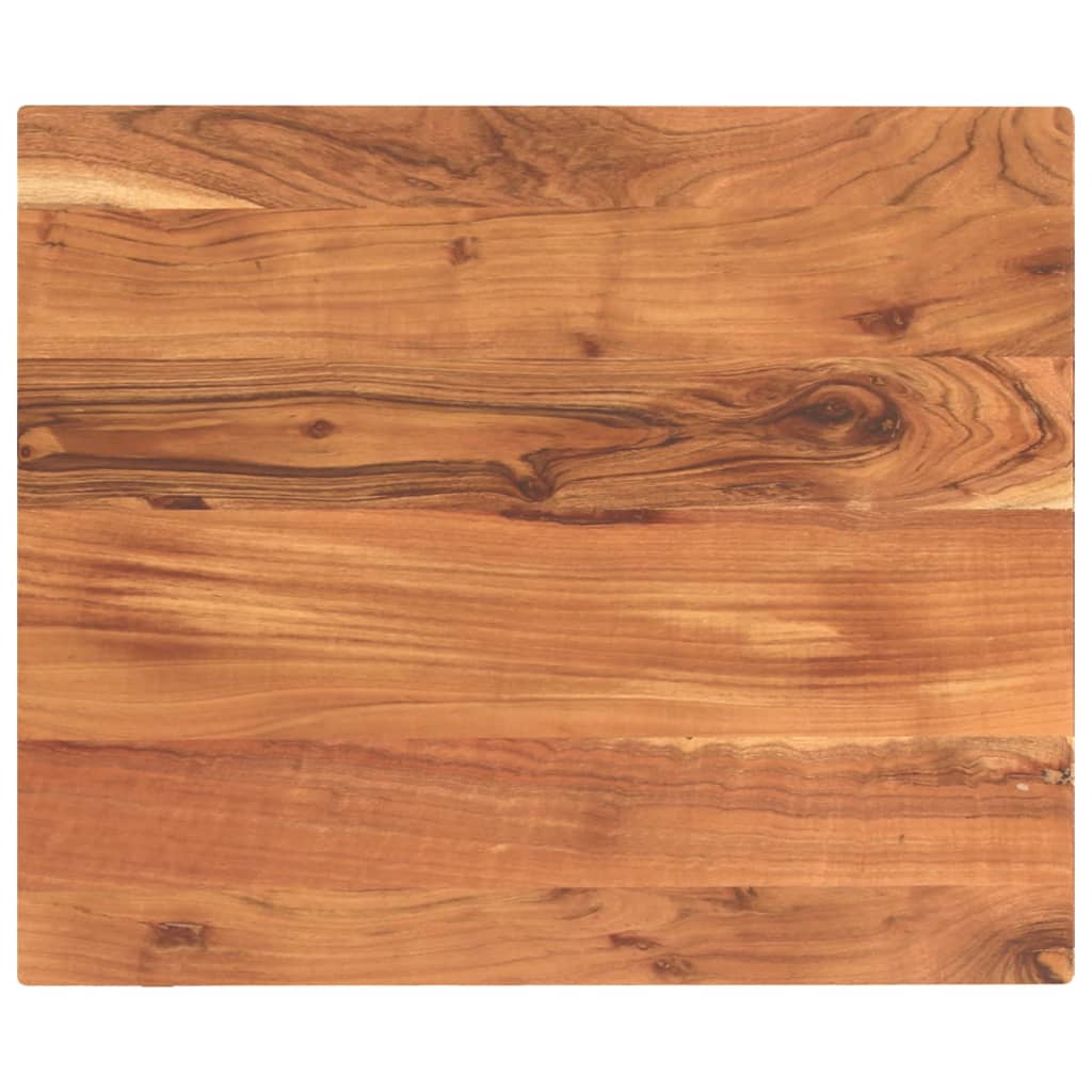 Table Top 60x50x2.5 cm Rectangular Solid Wood Acacia