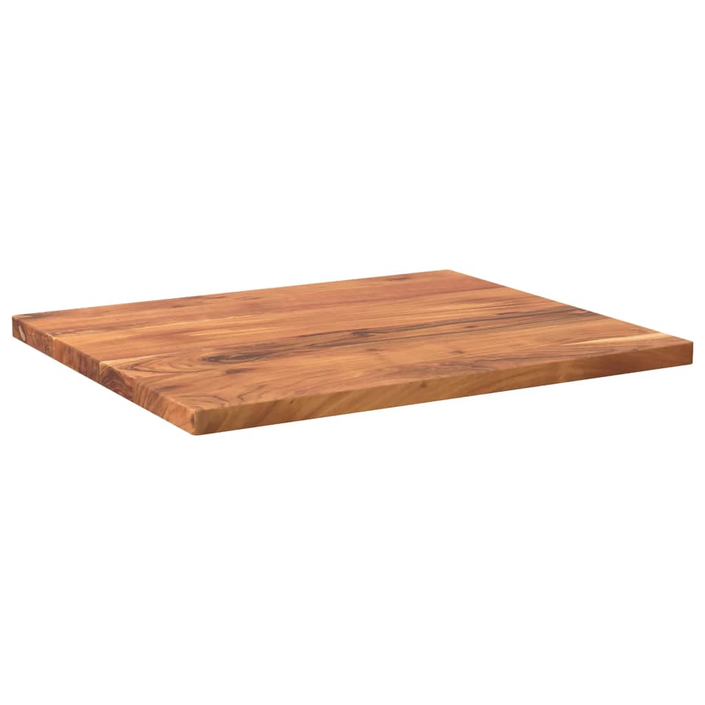 Table Top 60x50x2.5 cm Rectangular Solid Wood Acacia