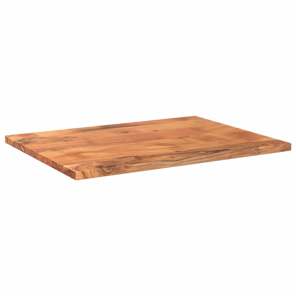Table Top 80x70x2.5 cm Rectangular Solid Wood Acacia