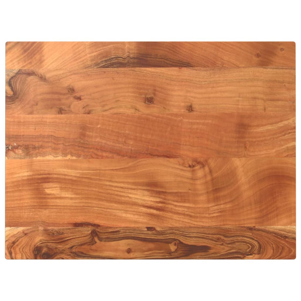 Table Top 80x50x3.8 cm Rectangular Solid Wood Acacia