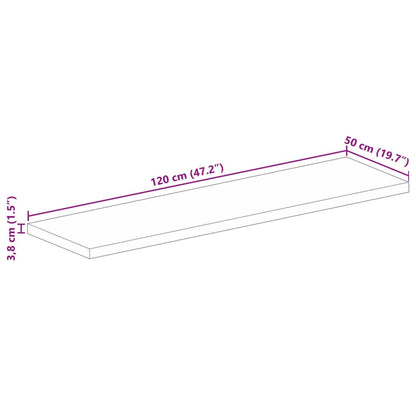 Table Top 120x50x3.8 cm Rectangular Solid Wood Acacia