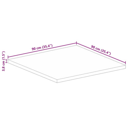 Table Top 90x90x3.8 cm Square Solid Wood Acacia