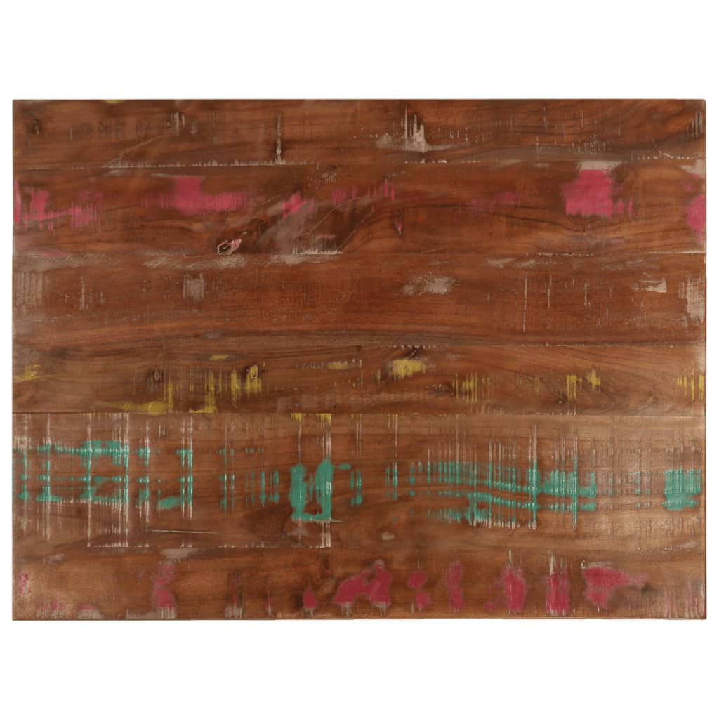 Table Top 80x70x2.5 cm Rectangular Solid Wood Reclaimed