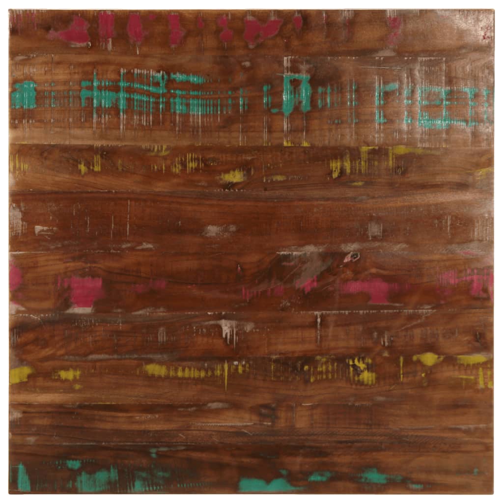 Table Top 80x80x2.5 cm Square Solid Wood Reclaimed