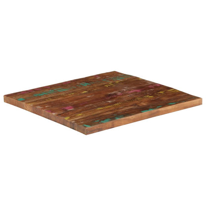 Table Top 80x80x2.5 cm Square Solid Wood Reclaimed