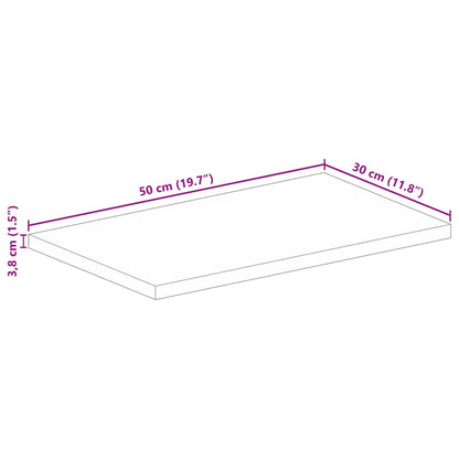 Table Top 50x30x3.8 cm Rectangular Solid Wood Reclaimed
