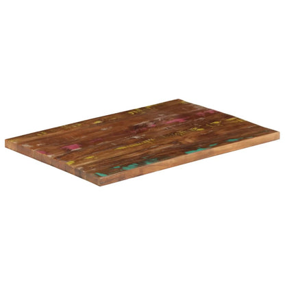 Table Top 80x50x3.8 cm Rectangular Solid Wood Reclaimed