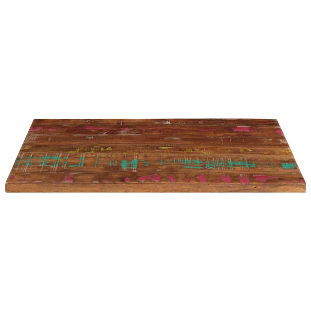 Table Top 80x50x3.8 cm Rectangular Solid Wood Reclaimed