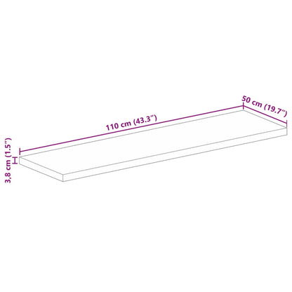 Table Top 110x50x3.8 cm Rectangular Solid Wood Reclaimed