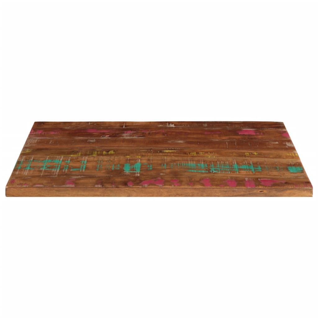 Table Top 80x60x3.8 cm Rectangular Solid Wood Reclaimed