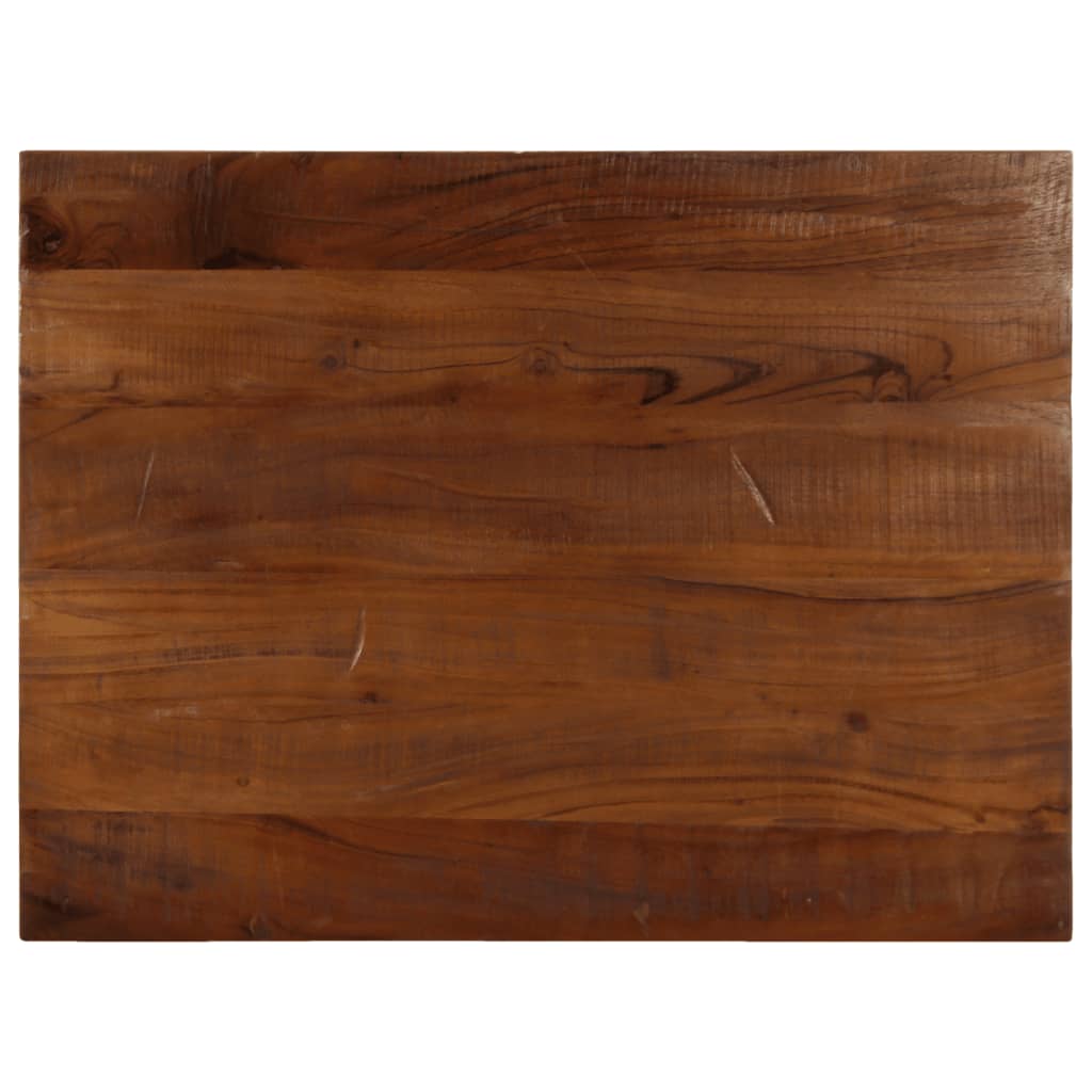 Table Top 80x70x2.5 cm Rectangular Solid Wood Reclaimed