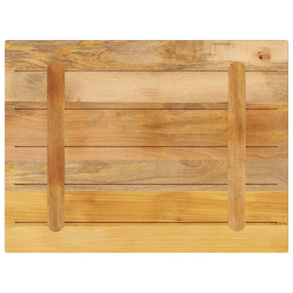 Table Top 80x60x1.5 cm Rectangular Solid Wood Rough Mango