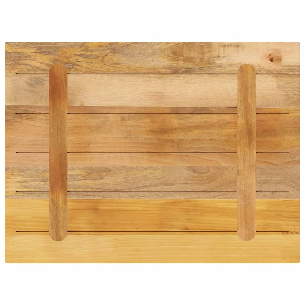 Table Top 80x70x1.5 cm Rectangular Solid Wood Rough Mango