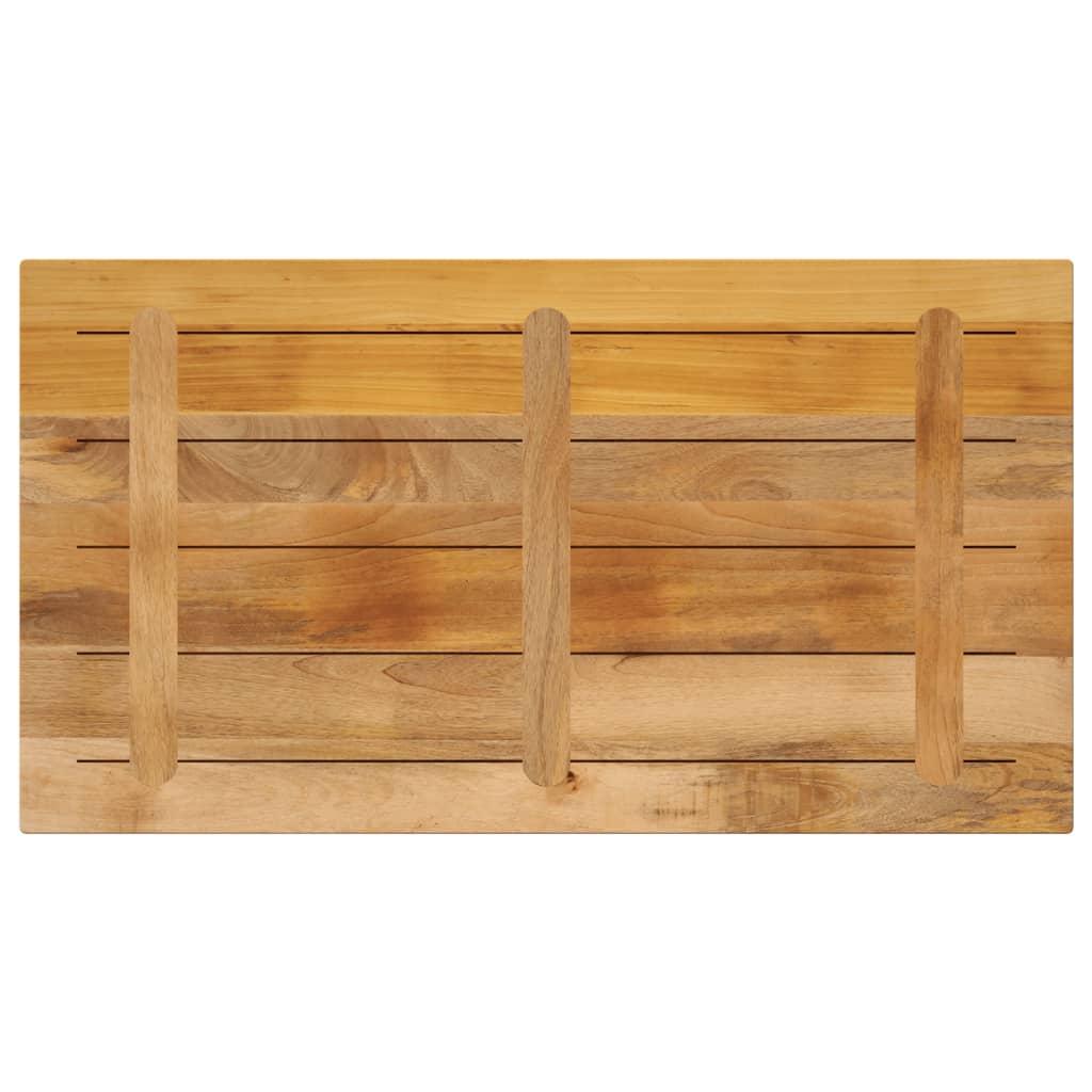 Table Top 120x70x2,5 cm Rectangular Solid Wood Rough Mango