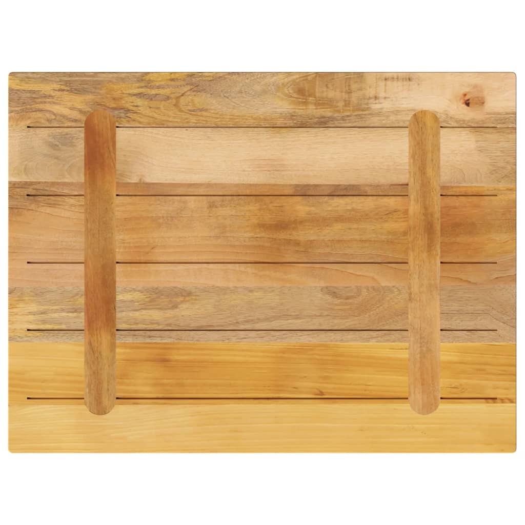 Table Top 90x60x3.8 cm Rectangular Solid Wood Rough Mango