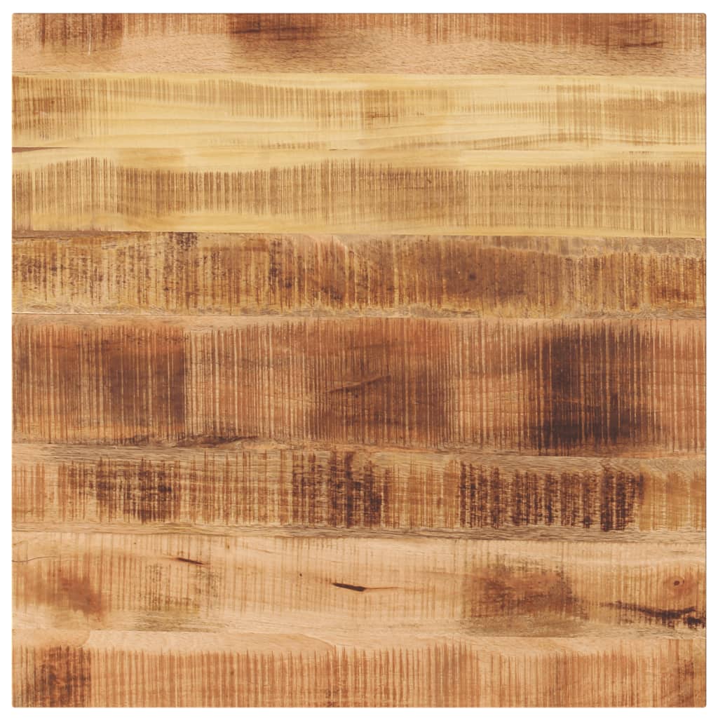 Table Top 80x80x3,8 cm Square Solid Wood Rough Mango