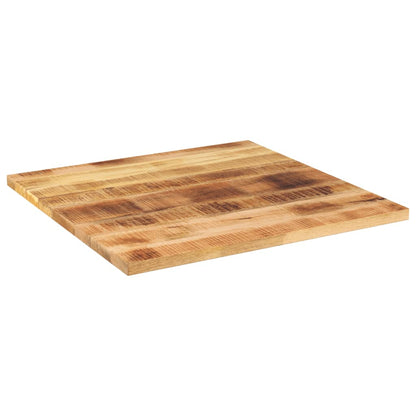Table Top 80x80x3,8 cm Square Solid Wood Rough Mango