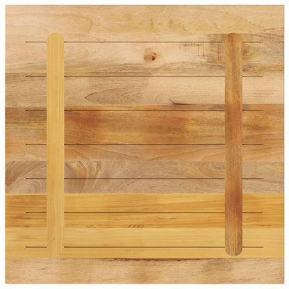 Table Top 80x80x3,8 cm Square Solid Wood Rough Mango