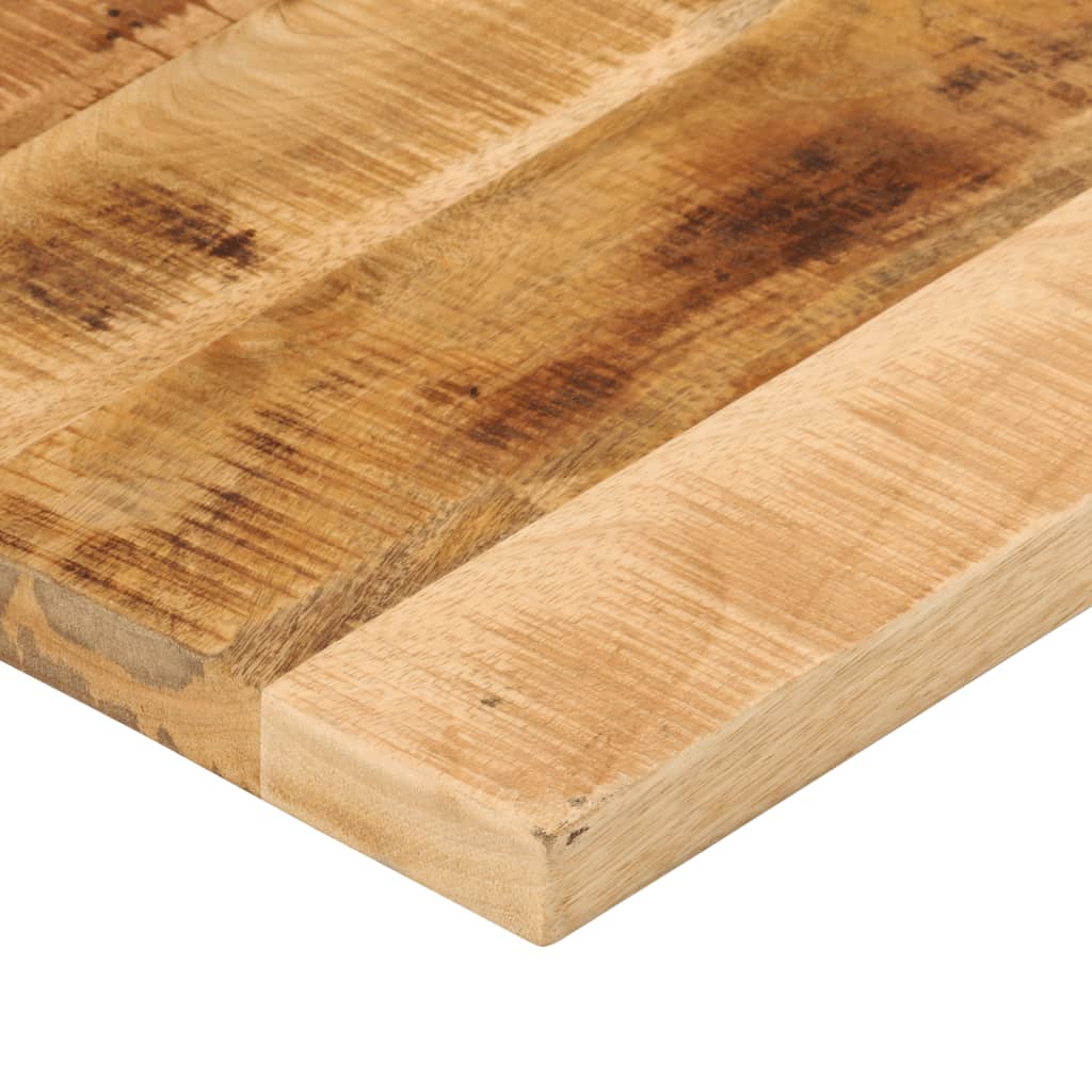 Table Top 80x80x3,8 cm Square Solid Wood Rough Mango