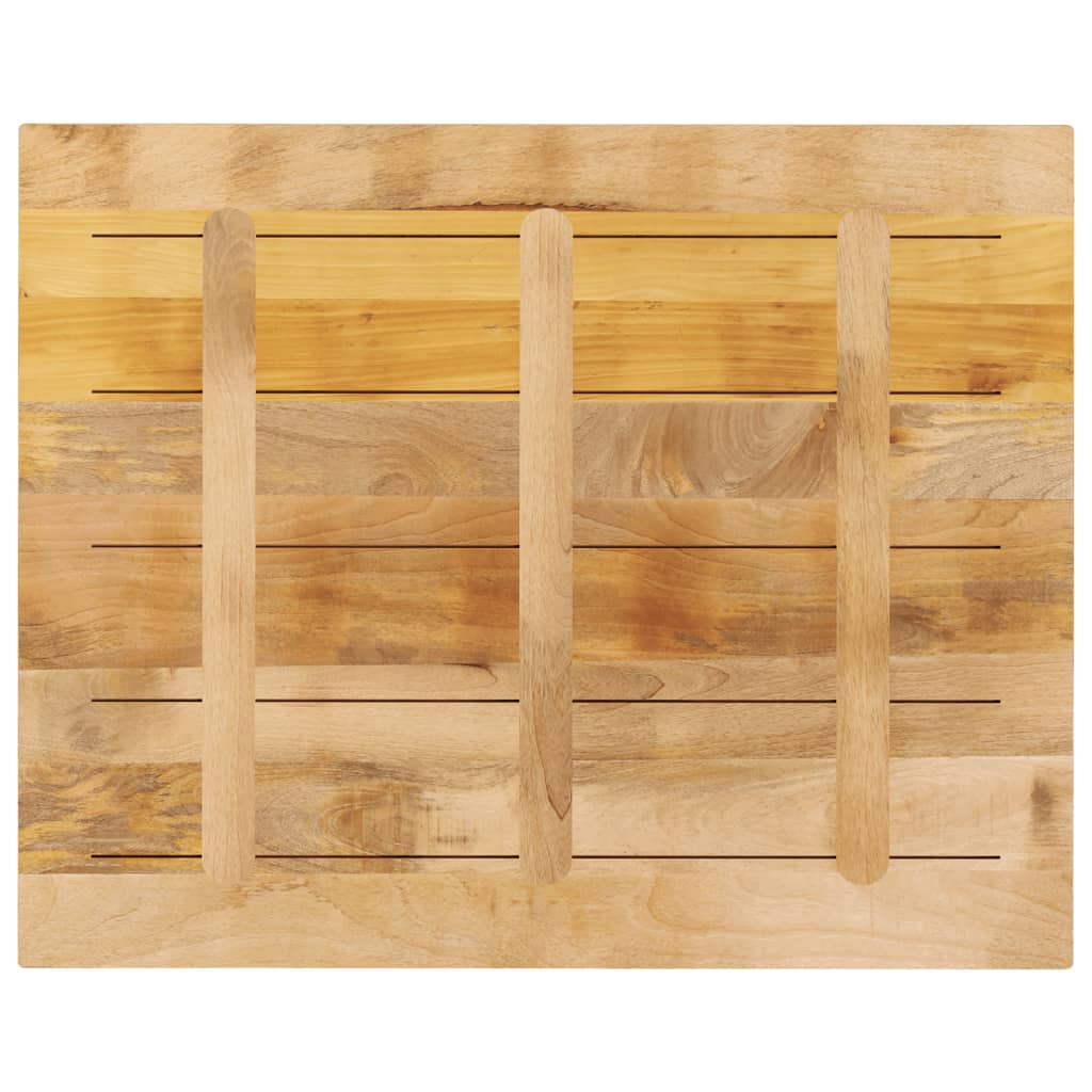 Table Top 90x80x3.8 cm Rectangular Solid Wood Rough Mango
