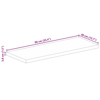 Table Top 90x40x3.8 cm Rectangular Solid Wood Mango