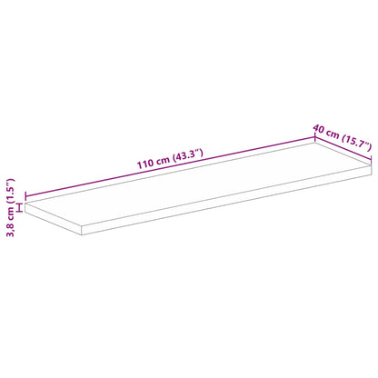 Table Top 110x40x3.8 cm Rectangular Solid Wood Mango