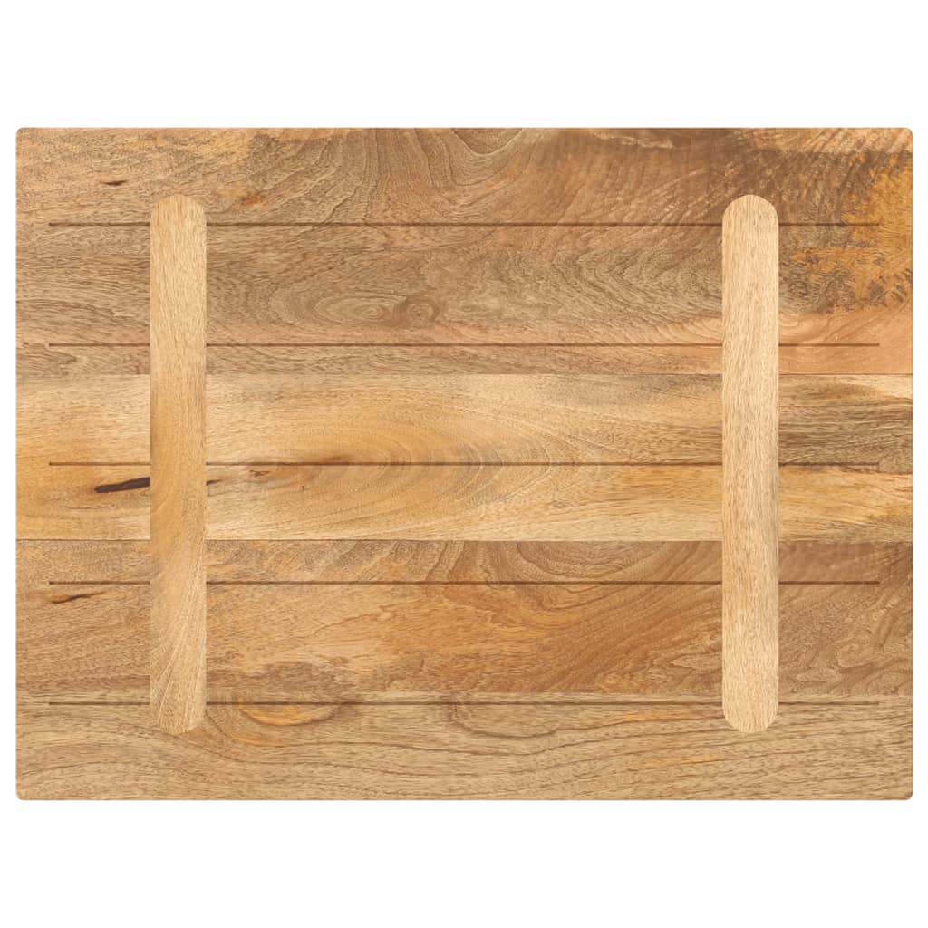 Table Top 80x60x3.8 cm Rectangular Solid Wood Mango