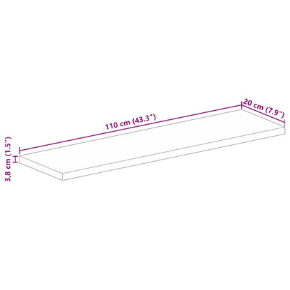 Table Top 110x20x3.8 cm Rectangular Solid Wood Mango