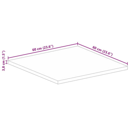 Table Top 60x60x3.8 cm Square Solid Wood Mango