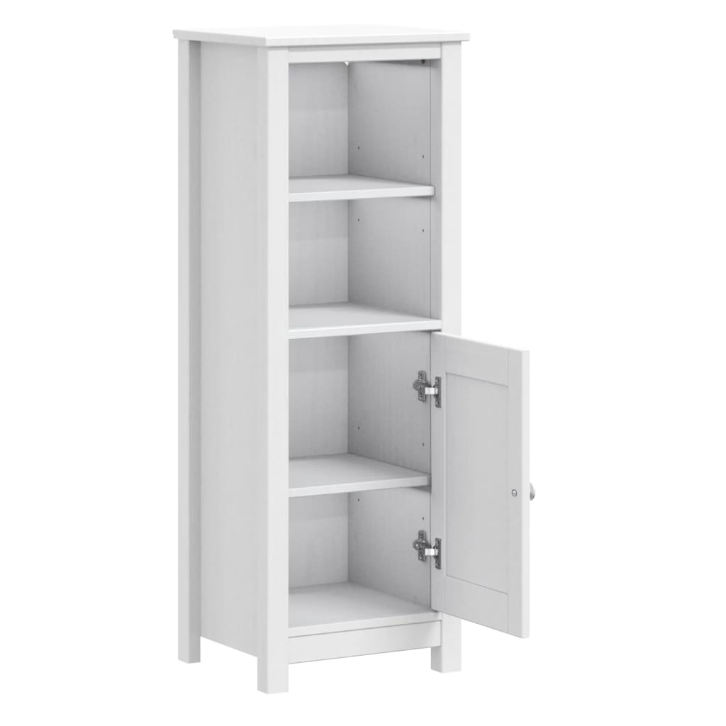 Bathroom Cabinet | White | Solid pine wood | 40 cm x 34 cm x 110 cm