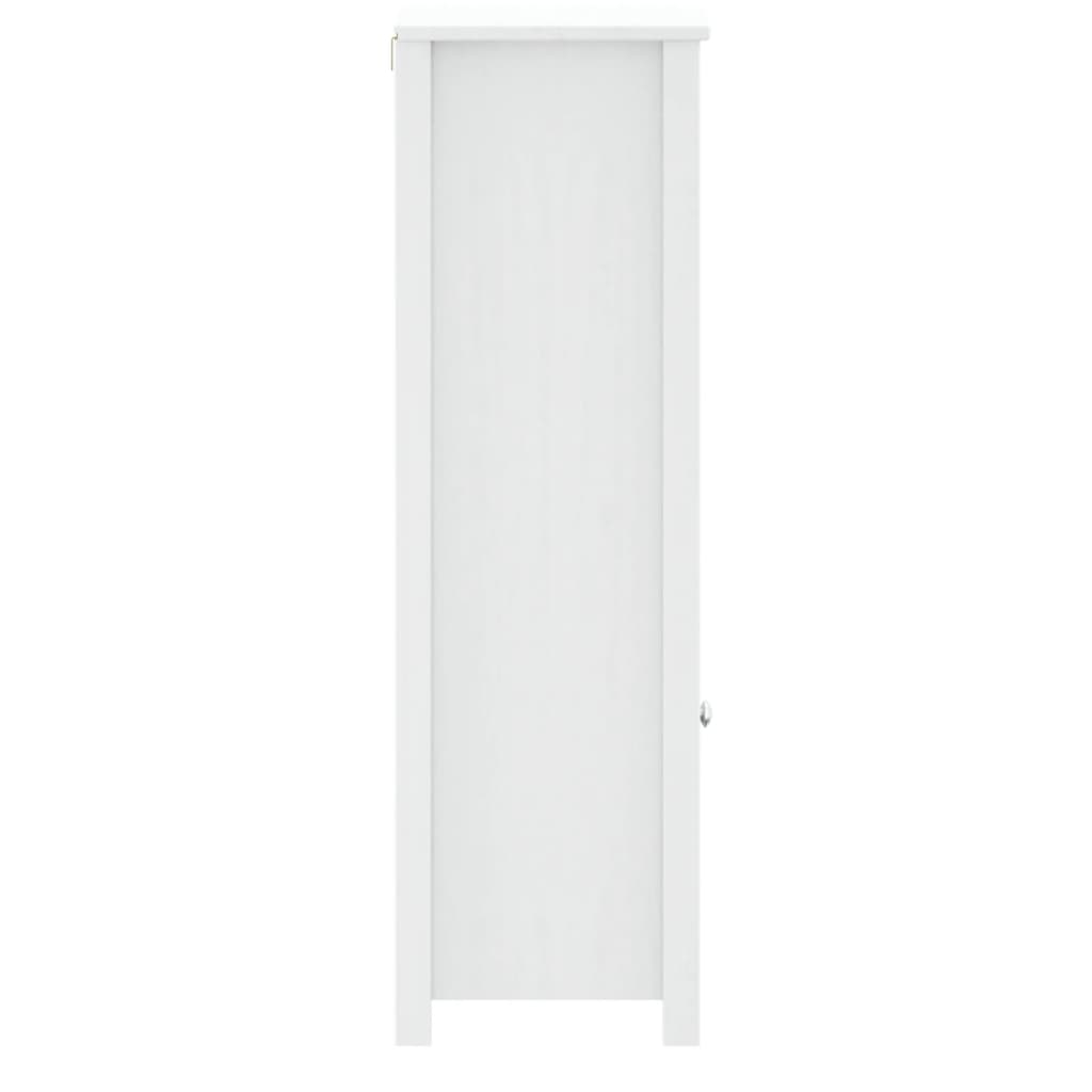Bathroom Cabinet | White | Solid pine wood | 40 cm x 34 cm x 110 cm