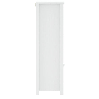 Bathroom Cabinet | White | Solid pine wood | 40 cm x 34 cm x 110 cm