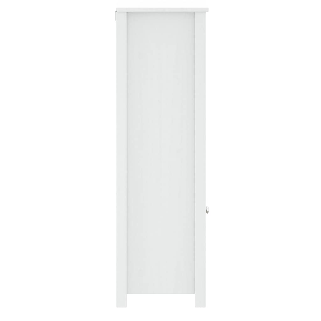 Bathroom Cabinet BERG White 40x34x110 cm Solid Wood Pine