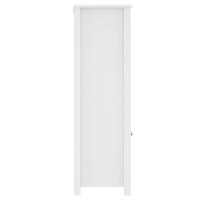 Bathroom Cabinet BERG White 40x34x110 cm Solid Wood Pine