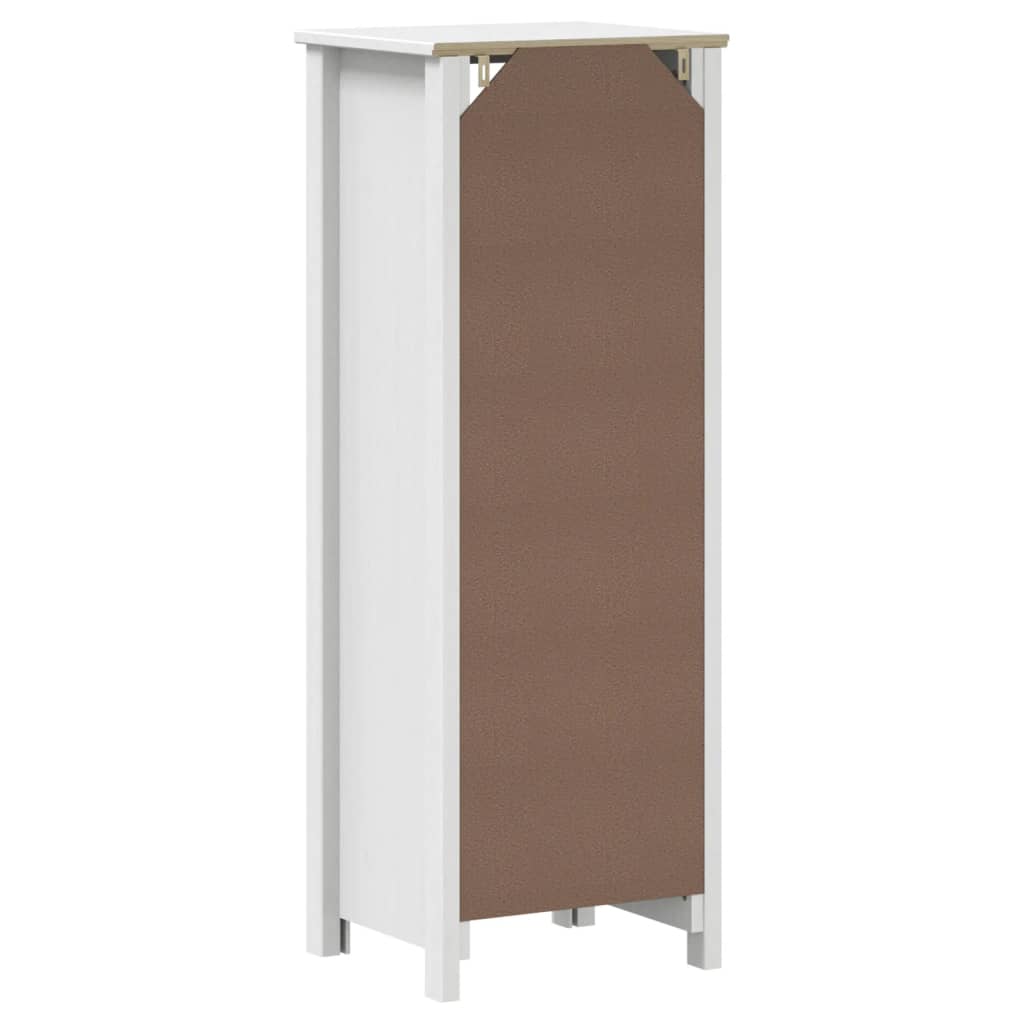 Bathroom Cabinet | White | Solid pine wood | 40 cm x 34 cm x 110 cm