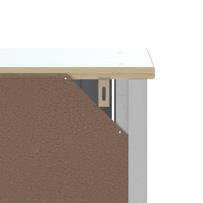 Bathroom Cabinet | White | Solid pine wood | 40 cm x 34 cm x 110 cm