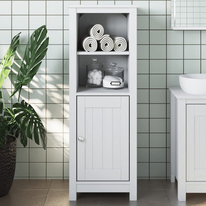 Bathroom Cabinet | White | Solid pine wood | 40 cm x 34 cm x 110 cm