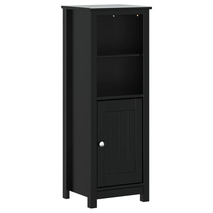 Bathroom Cabinet | Black | Solid pine wood, engineered wood, metal