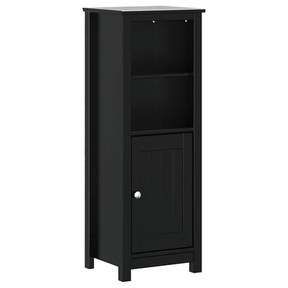 Bathroom Cabinet BERG Black 40x34x110 cm Solid Wood Pine