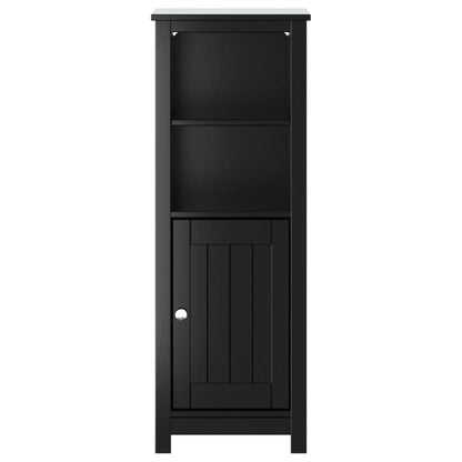 Bathroom Cabinet | Black | Solid pine wood, engineered wood, metal