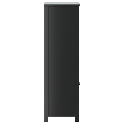 Bathroom Cabinet | Black | Solid pine wood, engineered wood, metal
